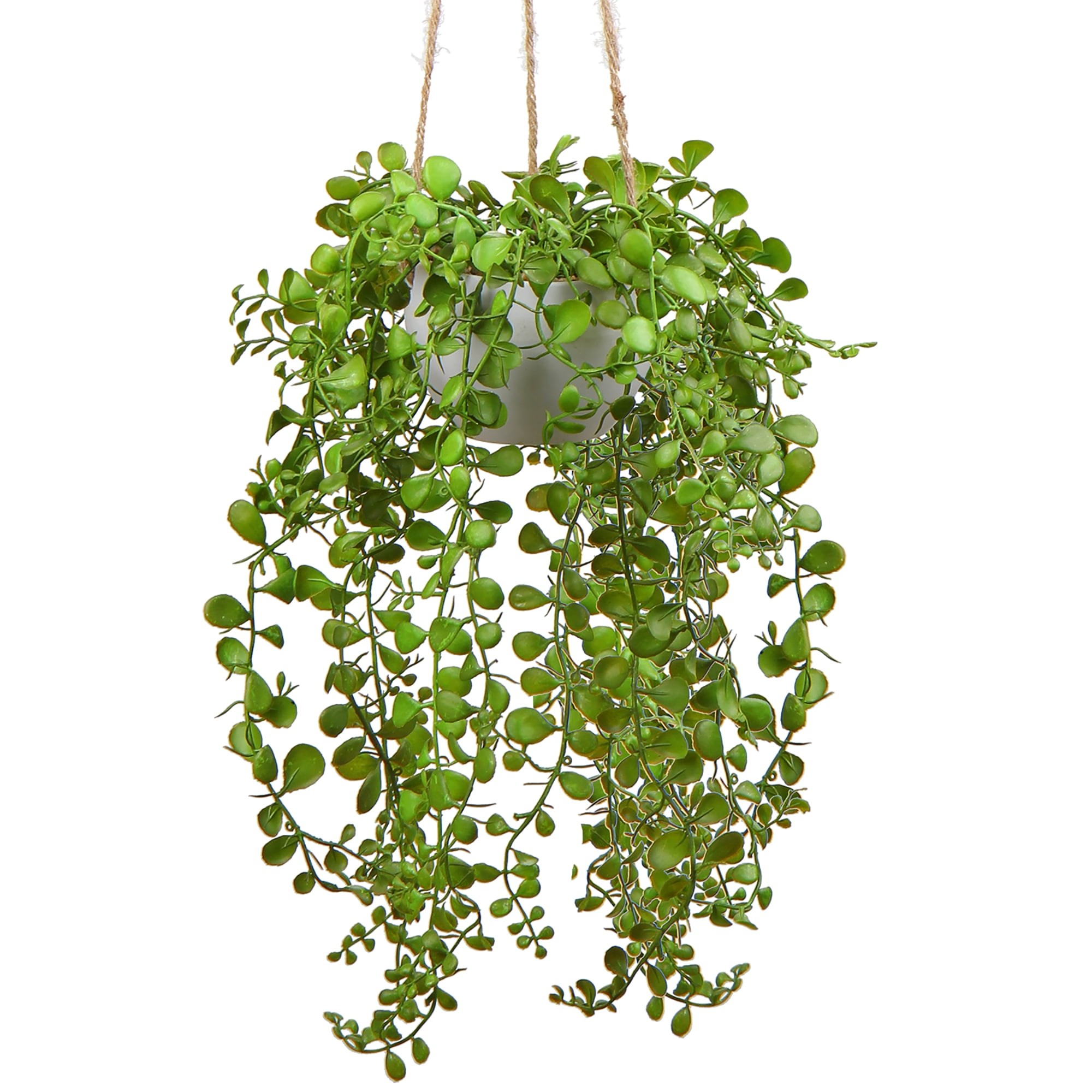 Artificial Hanging Plants 14 inch Fake Greenery Succulent Potted Plant