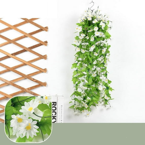 Artificial Hanging Plants Flowers Bougainvillea, UV Resistant Fake Plastic Faux Flower Fabric Vine for Indoor Outdoor Garden Porch Eave Wedding Wall Décor