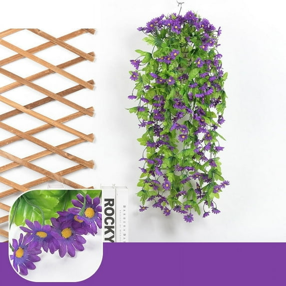 Artificial Hanging Plants Flowers Bougainvillea, UV Resistant Fake Plastic Faux Flower Fabric Vine for Indoor Outdoor Garden Porch Eave Wedding Wall Décor