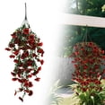 thumbnail image 1 of Artificial Hanging Plants, Hanging Flowers for Decoration, Farmhouse Eucalyptus Pansy Artificial Vines Colorful Petunia Hanging Flowers for Indoor/Outdoor, Wedding Backdrop Decor 1Pcs, 1 of 9