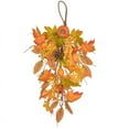 thumbnail image 1 of Artificial Hanging Plants Orange Maple Faux Fall Leaves Hanging Vine with Pumpkin Pine Cone Silk Flowers Fall Decor for Home Wall Front Door Decor, 1 of 6