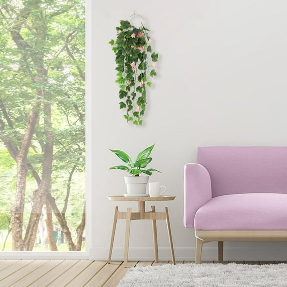 Artificial Hanging Outdoor - Vine with Yellow Flowers for Wall Decor, Indoor Outdoor Home Decor - Realistic for Porch, Garden, Patio - Durable Greenery