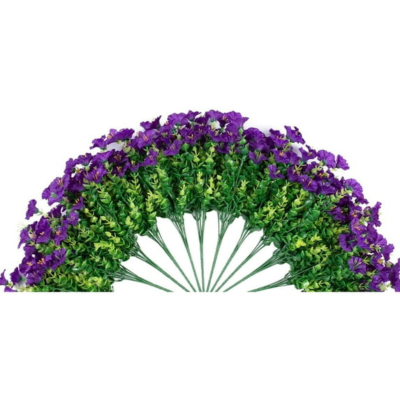 Artificial Hanging Plants, Outdoor Hanging Basket with Morning Glory Flowers, Lifelike Morning Glory Flowers in Hanging Basket for Porch and Garden Decor