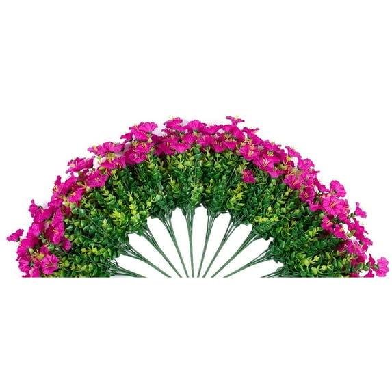 Artificial Hanging Plants, Outdoor Hanging Basket with Morning Glory Flowers, Lifelike Morning Glory Flowers in Hanging Basket for Porch and Garden Decor