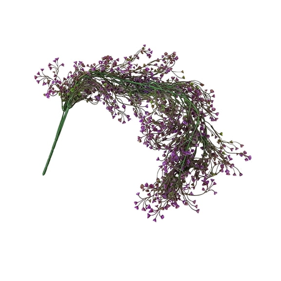 Artificial Hanging Plants for Outdoors, 30" UV Resistant Artificial Willow Leaves Vines No Fade Fake Plants for Outside Garden Porch Window Box Pot Planters Decor - Purple B