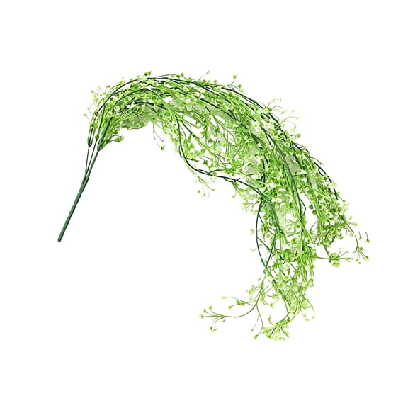 Artificial Hanging Plants for Outdoors, 30" UV Resistant Artificial Willow Leaves Vines No Fade Fake Plants for Outside Garden Porch Window Box Pot Planters Decor - Green B