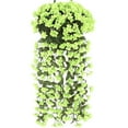 thumbnail image 1 of Artificial Hanging Plants, Vibrant Silk Flower Bouquet, 220 Blossoms 18 Branches Faux Chlorophytum Wall Decor for Indoor Outdoor Wedding, Green, 1 of 5