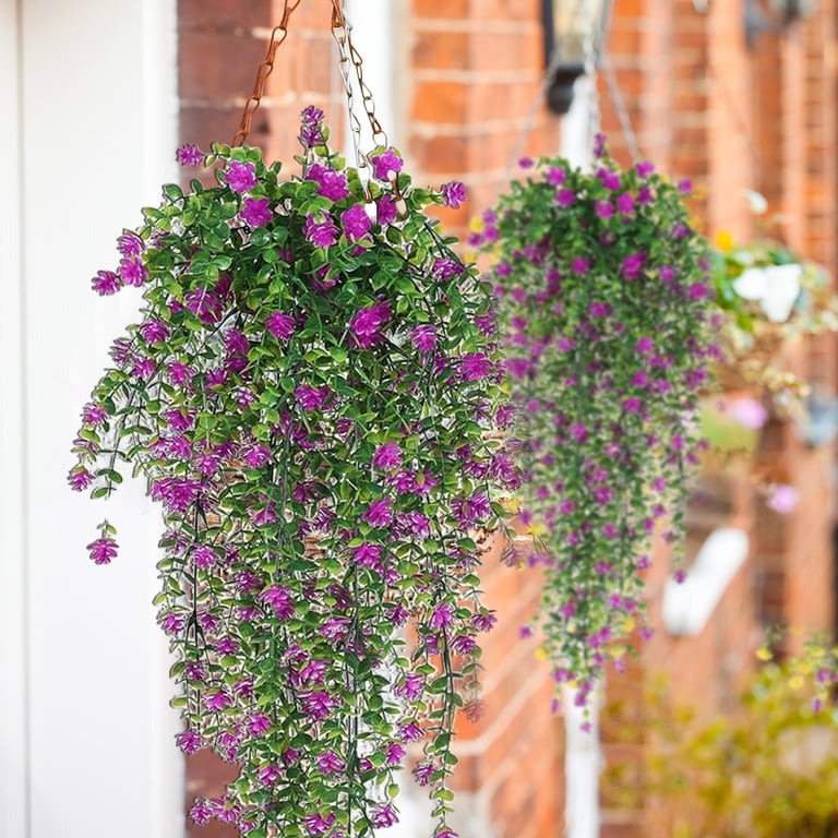 Artificial Hanging Plants Vines Fern Fake Hanging Plant Faux Hanging Boston  Ferns Flowers Vine Outdoor UV Resistant Plastic Plants Wall Indoor Hanging  Baskets Wedding Garland Decor 30In - Walmart.com