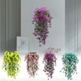 thumbnail image 1 of Artificial Hanging Rose Vines with Green Leaves, Fake Flower Garland for Home Living Room Ceiling Wall Decoration, Plastic Wrapping Plants for Wedding Party Outdoor Decor, 1 of 3