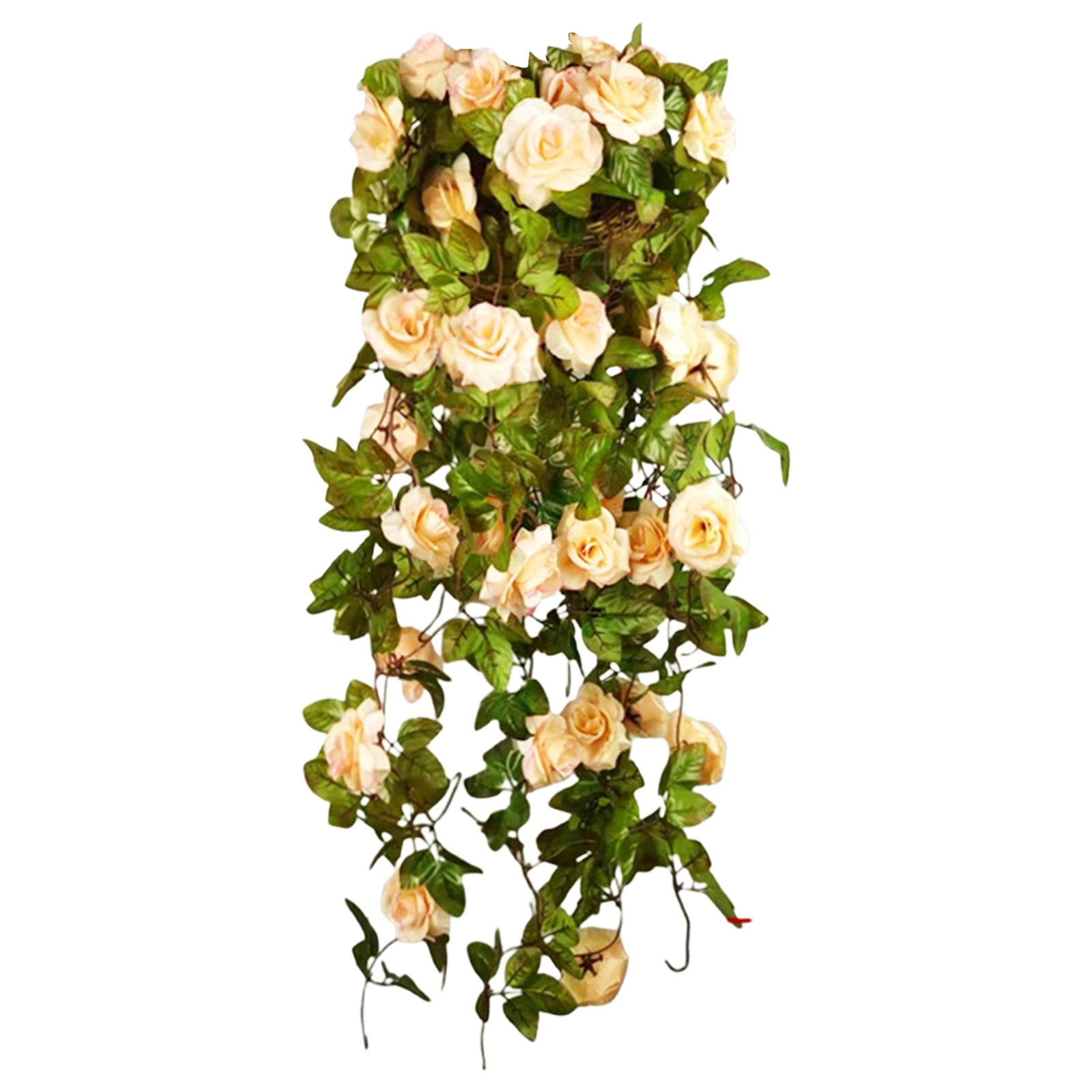 Artificial Hanging Rose Vines Plants, UV Resistant Fake Rose Flower ...