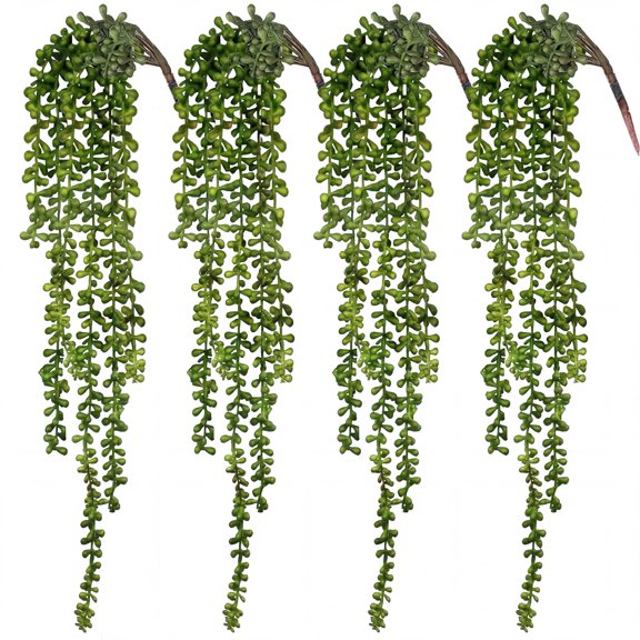Artificial Hanging String Plants 4pcs Indoor Outdoor Home Garden Decor