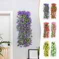 thumbnail image 1 of Artificial Hanging Vine Garland | 80cm Silk Rose Buds & Green Moss Base | PE Rattan | Fade resistant | 7 Forks | Realistic 8-Color Gradient | Museum Quality | Versatile Wedding Decor | 1 Pack, 1 of 5