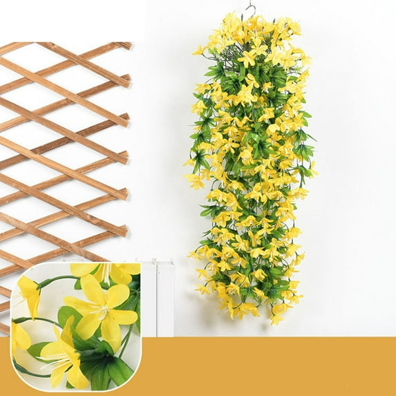 Artificial Hanging Vine Garland | 80cm Silk Rose Buds & Green Moss Base | PE Rattan | Fade resistant | 7 Forks | Realistic 8-Color Gradient | Museum Quality | Versatile Wedding Decor | 1 Pack