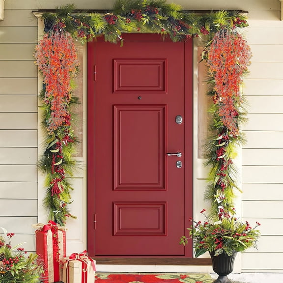 Artificial Hanging Vine Plant with Flexible Wire Stems Black Greenery for Indoor Outdoor Room Decor Wedding Arch Ceiling and Wall Decoration