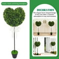 thumbnail image 1 of Artificial Heart Shaped Plants, Decorative Outdoor Indoor Easter Porch Decoration, Weather Resistant, Cement Planter Included, 82cm Tall, 1 of 6