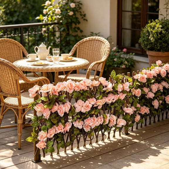 Artificial Hedge Fence, Expandable Plants Garland Fake Green Plants for Home Decor Wall Fence Stairway Wedding