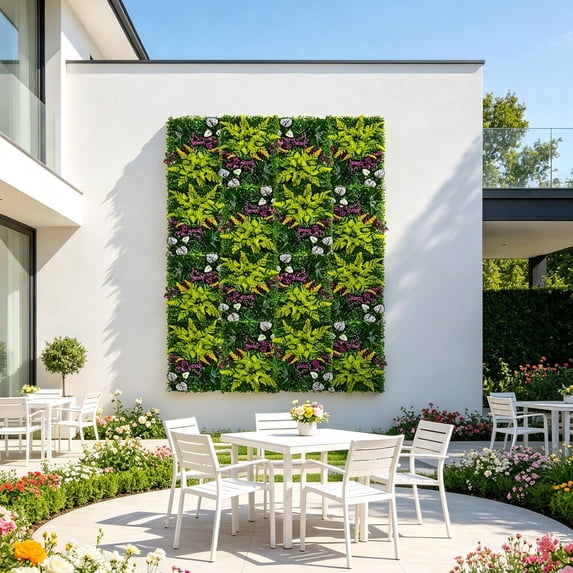 Artificial Hedge Fence Panel 23.62"x15.75" | Expandable Faux Leaf Screen for Balcony, Garden, Patio, Wedding Decor | Weather-Proof Privacy Wall Cover