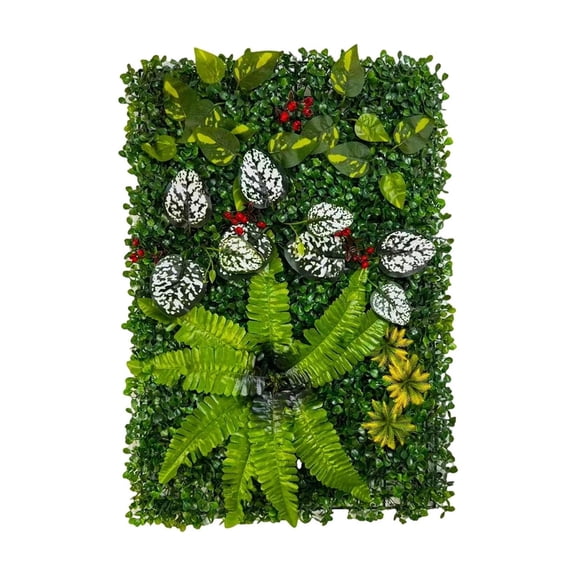 Artificial Hedge Fence Panel, Faux Greenery Privacy Screen Expandable Leaf Trellis for Balcony Patio Garden Wall Decor, Green