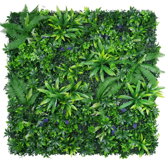Artificial Hedge Greenery Backdrop Screen Money Tree Leaves 20x20 in 6pcs for Indoor Outdoor Decor