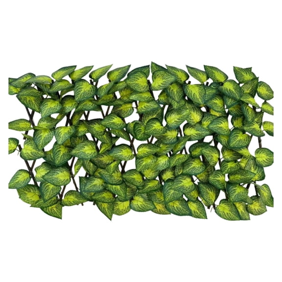 Artificial Hedges Expandable Fence Privacy Screen, Decorative Ivy Fencing Panel for Balcony Patio Outdoor, Expandable Garden Fence Covering for Yard Deck Terrace Privacy Protection, D