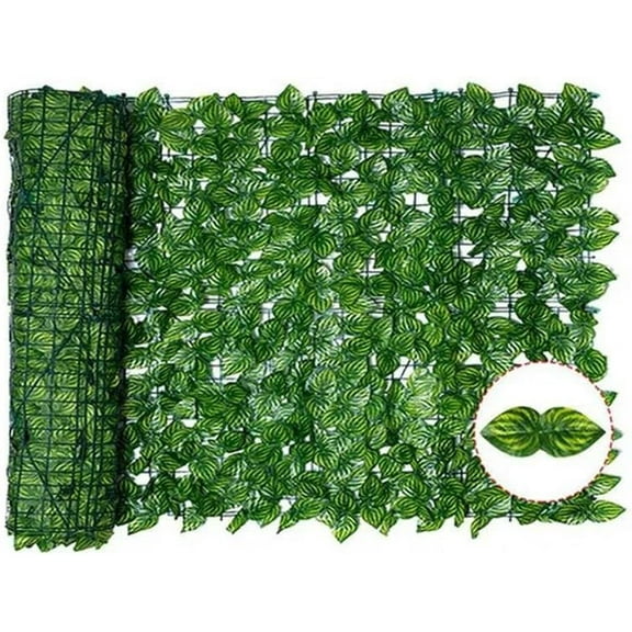 Artificial Hedges Faux Ivy Leaves Fence, Strengthened Joint Prevent Leaves Falling Off, Vine Privacy Fence Wall Screen, Decorative Fence, for Outdoor, Garden, Balcony