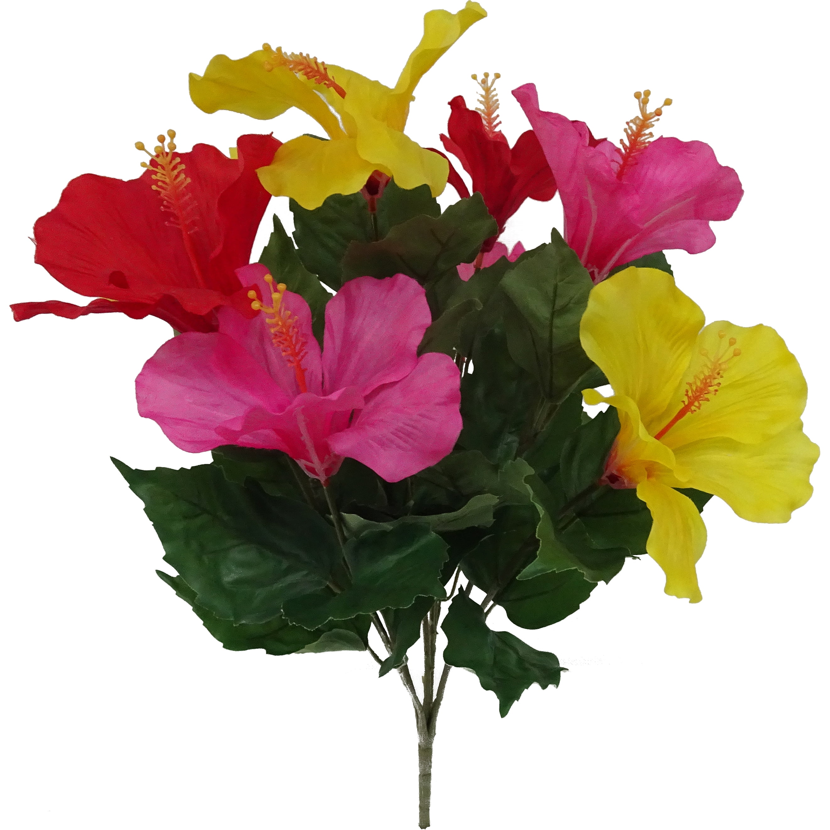 Artificial Hibiscus Bush, 1 Each