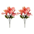 thumbnail image 1 of Artificial Hibiscus Silk Flowers, 2 Pack Fake Tropical Floral Stems, Vase Table Arrangement, Boho Wedding Centerpiece Living Room Home Decor, 14.96 × 7.87 in, 1 of 7