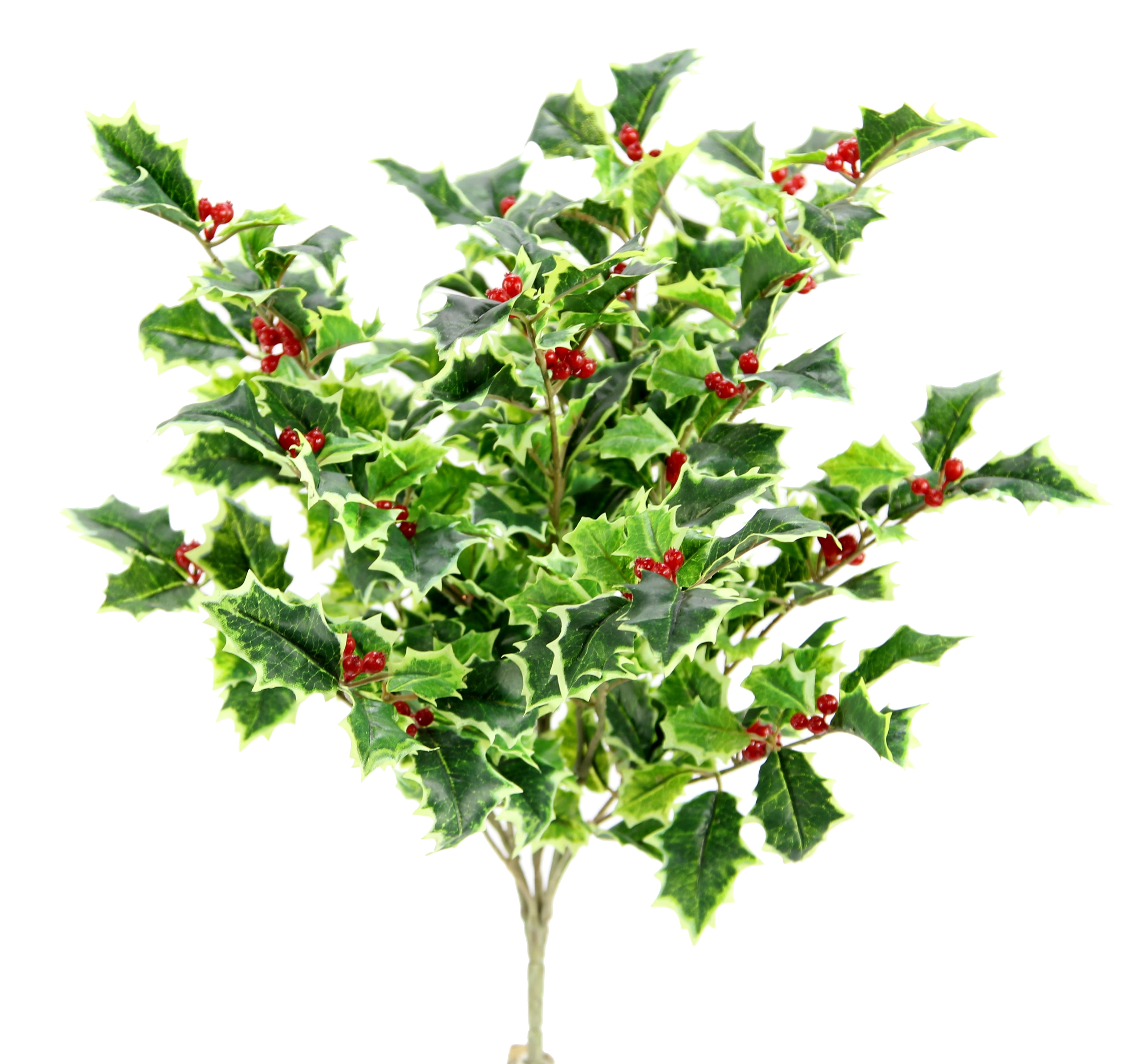 Artificial Holly Leaves and Red Berries Christmas Tabletop Arrangement