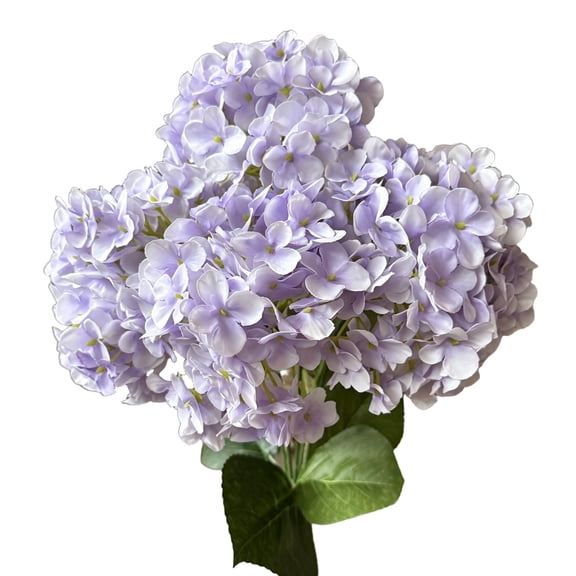 Artificial Hydrangea Bouquet, Cosmug Faux Floral Cluster, Table Floral Ornament, for Indoor Home Styling, Table Center Layout and Entryway Scene Styling, Violet