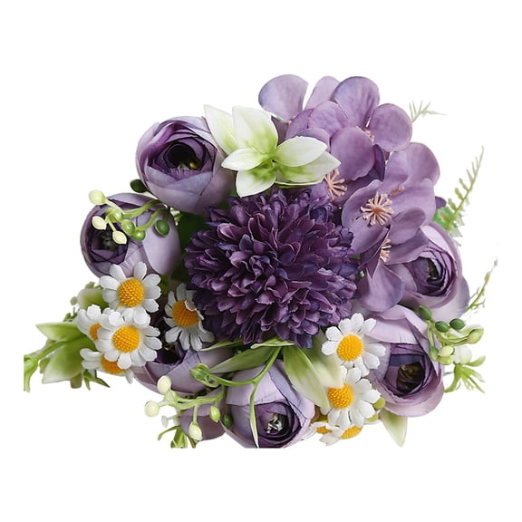 Artificial Hydrangea Bouquet Silk Flowers Faux Floral Arrangement For Home Wedding Decor Graduation Gift Mothers Day Gift 11.8in