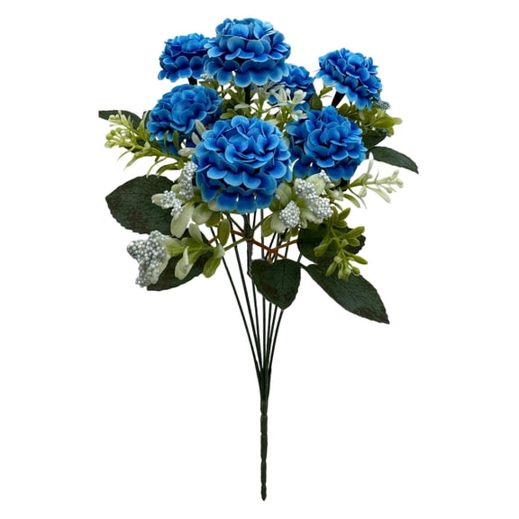 Artificial Hydrangea Bouquet With Flower Arrangement for Wedding Home Decor Table Centerpiece (37cm/14.57in), Blue