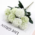 thumbnail image 1 of Artificial Hydrangea Flower Bouquet, Artificial Flowers Ball Hydrangea Chrysanthemum Plants Bouquet Ornament Home Decor Hotel Room Desk Vase Wedding Party Decoration, 1 of 3