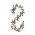 thumbnail image 1 of Artificial Hydrangea Flower Garland - Silk Hydrangea Garland with Eucalyptus Leaves for Wedding Party Table Decoration,(Pink) Harlik, 1 of 8