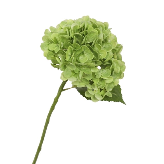 Artificial Hydrangea Flowers, 11.8in Silk Floral Arrangement Faux Plant Stems, Decorative Greenery for Porch Garden Courtyard Wedding Decor Dark Green