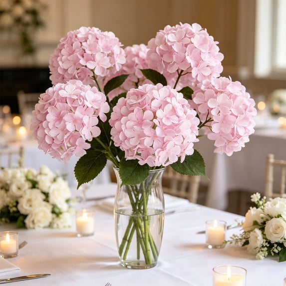 Artificial Hydrangea Flowers Real Touch Faux Hydrangea Blooms for Home Decor Wedding Arch Bouquet Bridal Bouquet Floral Arrangement