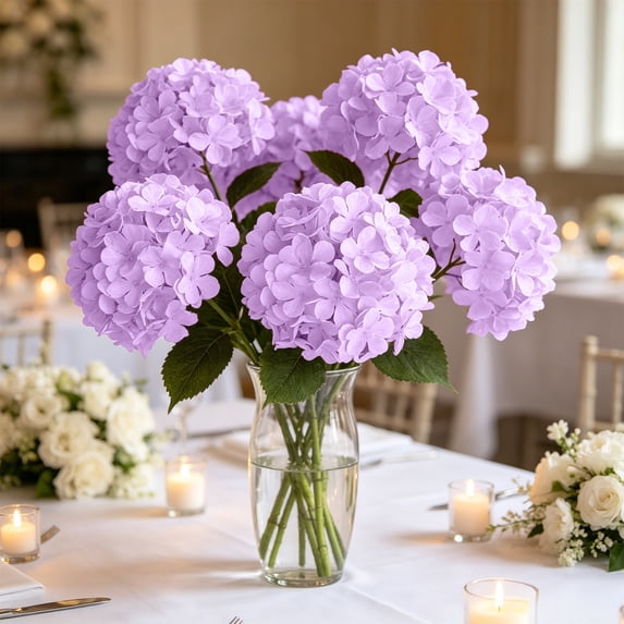 Artificial Hydrangea Flowers Real Touch Faux Hydrangea Blooms for Home Decor Wedding Arch Bouquet Bridal Bouquet Floral Arrangement