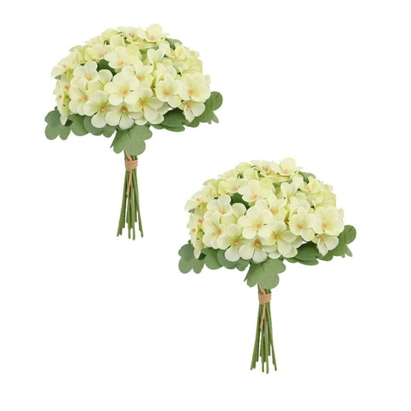 Artificial Hydrangea Flowers Silk Floral Arrangement for Wedding Bouquet, Bride Centerpiece, Home Kitchen Garden Party Decor, DIY Decorations