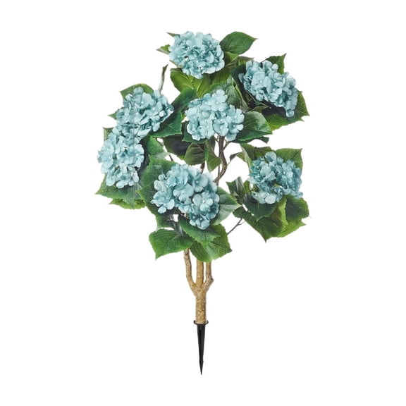 Artificial Hydrangea Flowers Trees with Spikes, 1 Pack 3ft Fake Shrubs for Outdoors Wedding Garden Patio Yard Planter Decor