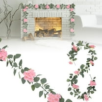 Artificial Hydrangea Garland,Pink Faux Flower Vine for Wedding Arch, Party Backdrop & Home Decoration,A,1PC