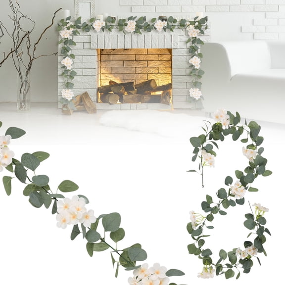 Artificial Hydrangea Garland,Pink Faux Flower Vine for Wedding Arch, Party Backdrop & Home Decoration,C,1PC