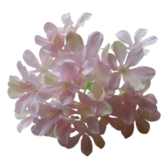 Artificial Hydrangea Heads Wedding Prop Flowers, 27 Forks 6 Corners Artificial Hydrangea Flower Heads for Wedding Decoration Art Prop, Pink