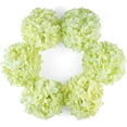 thumbnail image 1 of Artificial Hydrangea Silk Flower Heads with Stem Fake Blue Hydrangea Bigger Flowers for Wedding Home Garden Centerpiece Pack of 6, 1 of 5