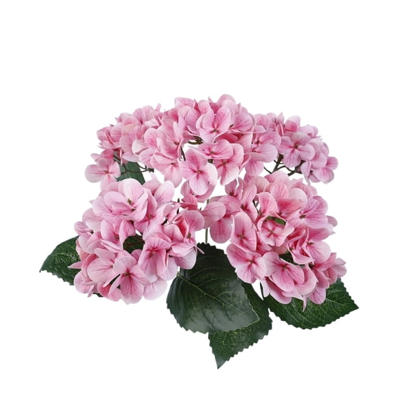 Artificial Hydrangea Silk Flowers with 5 Large Heads, Faux Floral Arrangement for Home Office Decor, Wedding Centerpiece, Realistic Petals and Long Stems