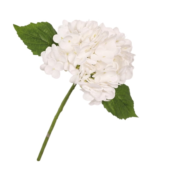 Artificial Hydrangea White Real Touch Artificial Flowers Artificial Flowers for Outdoors Fake Flowers Artificial Plants for Wedding Home Porch Garden Decor Single Piece