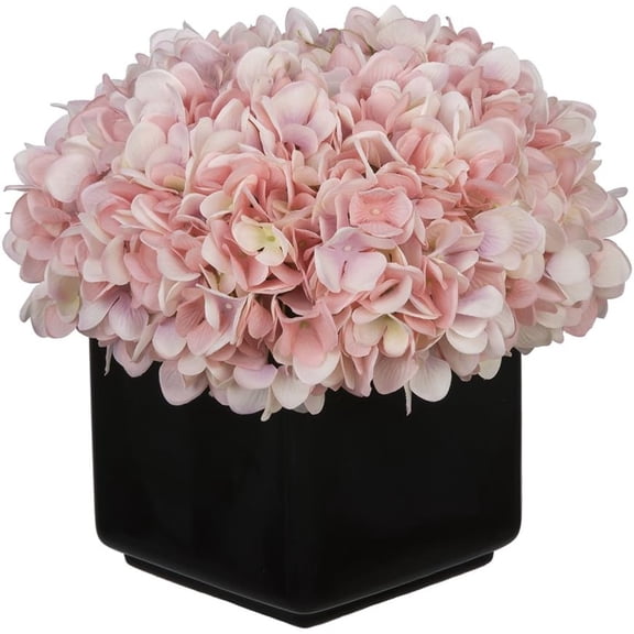 Artificial Hydrangea in Cube Ceramic