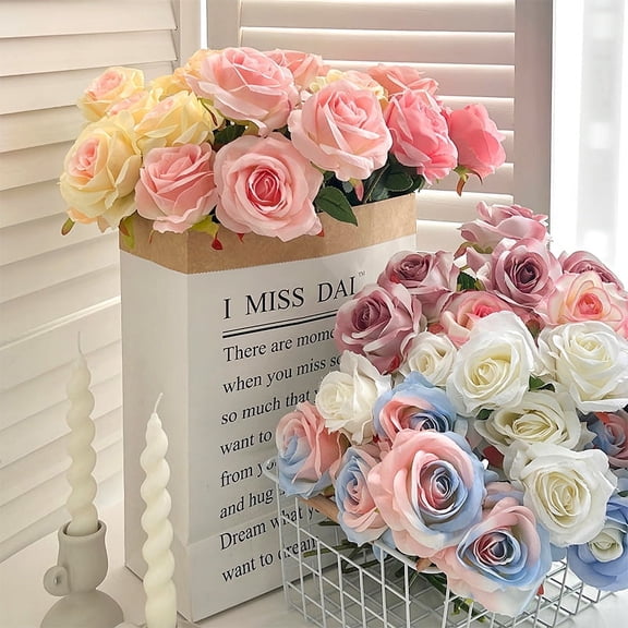 Artificial Ice Blue Rose Home Living Room Decoration
