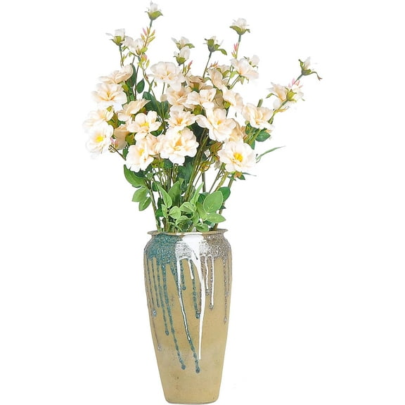 Artificial Iceberg Rose 6pcs 29 Inch Long Stem Rosa Korbin Flower for Wedding Bridal DIY Bouquet Home Décor Centerpiece(Pinkish White)