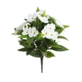 thumbnail image 1 of Artificial Impatiens Bouquet Dense Foliage Design Faux Floral Bunch For Home Decor Accents Outdoor Patio Landscaping And Porch Decoration,White, 1 of 5