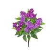 thumbnail image 1 of Artificial Impatiens Bouquet Flowers 5 Heads Silk Faux Flowers Pick for Indoor Outdoor Plants Decor Kitchen Planters and Balcony Decorations (Purple), 1 of 6