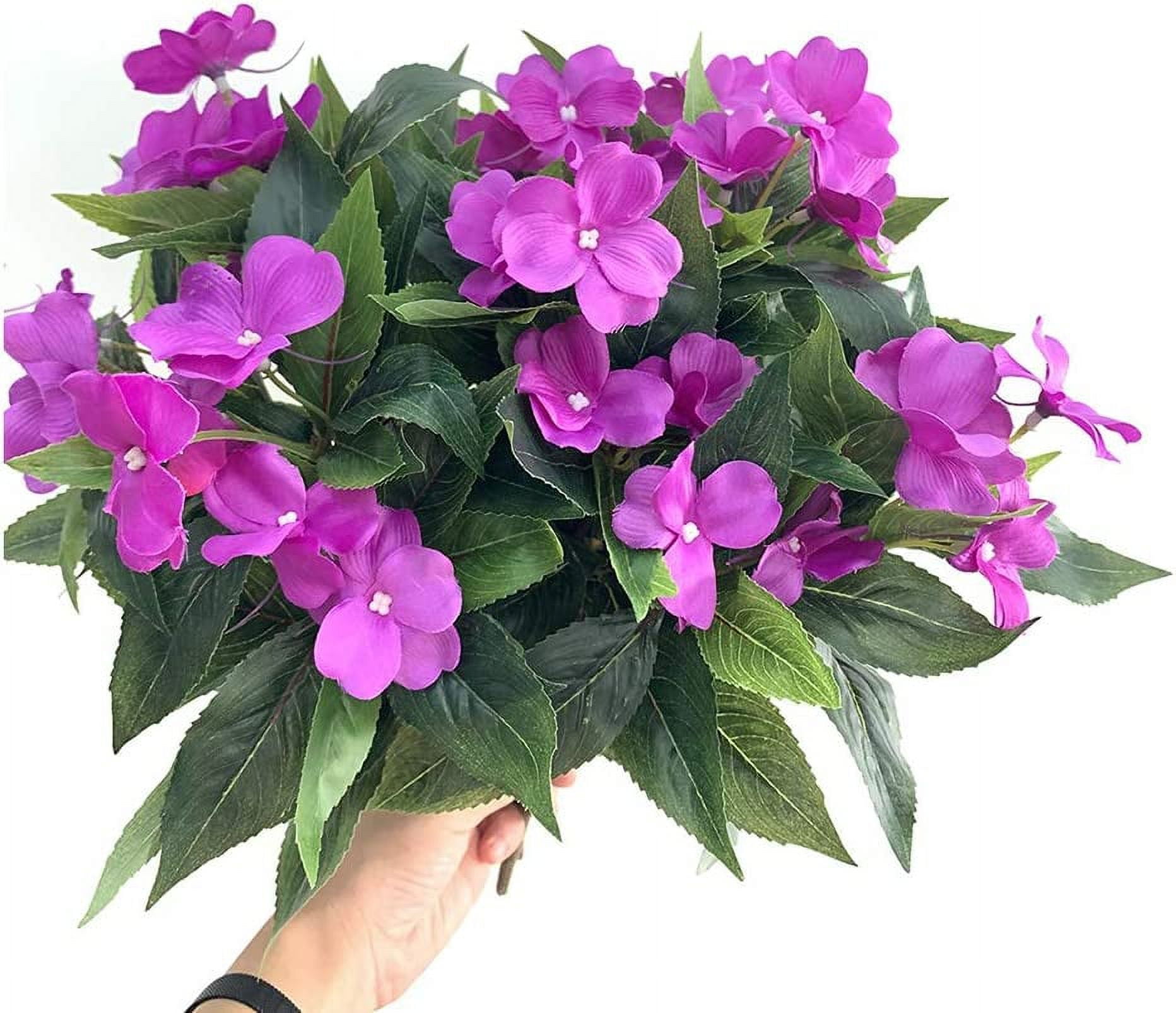 Artificial Impatiens Bouquet Flowers Courtyard Lawn Garden Wedding Photo De